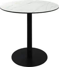 Sydney - Bistro table round - 36'' Dia x 30" H - Black & White marble