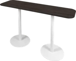 Sydney - Communal table - 72'' L x 24'' W x 40" H - White & Dark wood