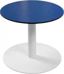 Sydney - Table à café rond - 24'' D x 16" H - Blanc & Bleu