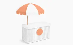 Gelato cart - White & Orange melon