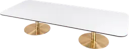 Sydney - Dinner table - 8' L x 40'' W x 16" H - Gold & White