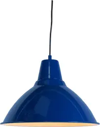 Métal luminaire - 15" D x 10" H - Bleu