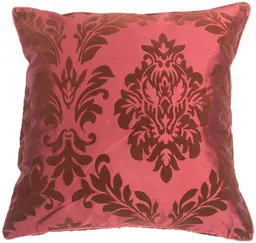 Coussin damassé - Rouge sur Rouge