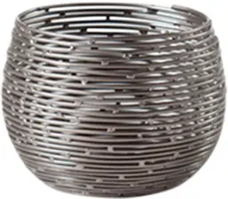 Neptune - Votive - 3.5" Dia x 3.5" H - Silver