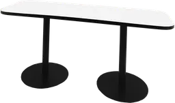 Sydney - Table commune (AVEC CADRE) - 72'' L x 24'' l x 30" H - Noir & Blanc