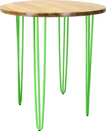 Oslo - Round Bistro table - 36'' Dia x 40'' H - Green & Natural wood