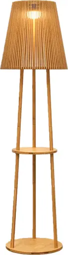 Okinawa - Lampe sur pied - Bois ambré