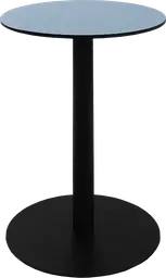 Sydney - Table cocktail rond - 24'' D x 30" H - Noir & Bleu baltique