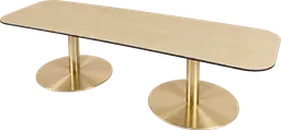 Sydney - Table à café - 72'' L x 24'' l x 16" H - Or & Bois clair