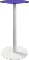 Sydney - Table cocktail rond - 24'' D x 40" H - Blanc & Mauve