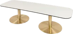Sydney - Table à café - 72'' L x 24'' l x 16" H - Or & Blanc