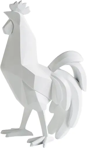 Coq géométrie - Blanc