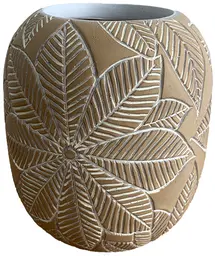 Mandala - Vase - 4’’ D x 4.25’’ H - Taupe