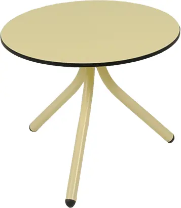 Bloom - Coffee table round - 24'' Dia x 16" H - Yellow meringue