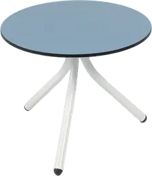 Bloom - Coffee table round - 24'' Dia x 16" H - White & Baltic blue