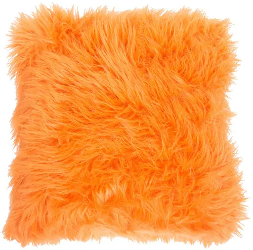 Coussin fourrure - Orange