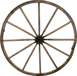 Cart wheel - 54" Dia - Brown
