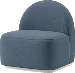 Luna - Straight sofa - Mineral blue