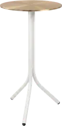 Bloom - Table cocktail round - 24'' Dia x 40" H - White & Gold