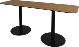 Sydney - Table commune - 72'' L x 24'' l  x 30" H - Noir & Bois brun