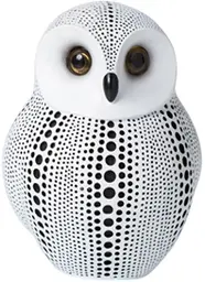 Owl embossed with dot - White
