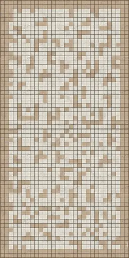 Castello floor - 6'6" L x 10' W - Beige & White