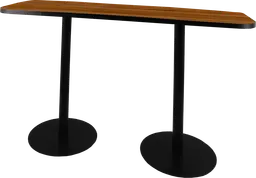 Sydney - Table commune (AVEC CADRE) - 72'' L x 24'' l x 40" H - Noir & Bois brun