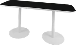 Sydney - Table commune (AVEC CADRE) - 72'' L x 24'' l x 30" H - Blanc & Noir