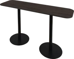 Sydney - Table commune - 72'' L x 24'' l  x 40" H - Noir & Bois foncé