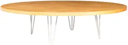 Oslo - Table banquet ronde - 60'' D x 16'' H - Blanc & Bois ambré