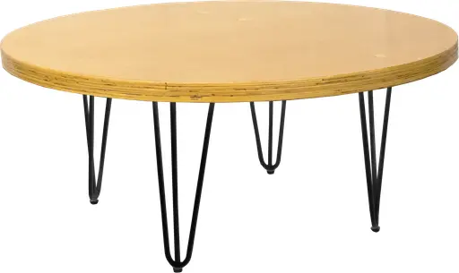 Oslo - Table à café ronde - 36'' D x 16'' H - Noir mat & Extérieur