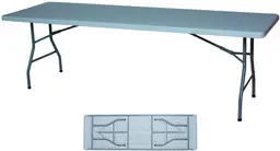 Table pliante - 96'' L x 30'' l - Plastique