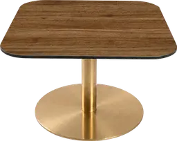 Sydney - Table à café - 31.5'' L x 31.5'' l x 16" H - Or & Bois brun