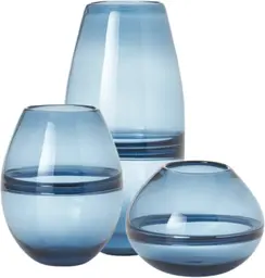 Saturne vase - Ensemble - Bleu