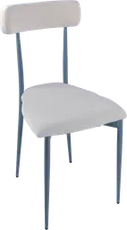 Margot - Chair - Grey blue & Ivory