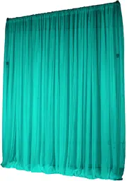 Rideau voile (AVEC STRUCTURES) - 8' L x 8-14' H - IFR - Turquoise