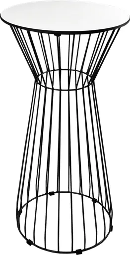 Soho - Table cocktail rond - 24'' D x 40" H - Noir & Blanc