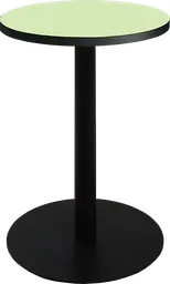 Sydney - Table cocktail rond (AVEC CADRE) - 24'' D x 30" H - Noir & Vert melon