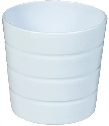 Oregano - Cover pot - Design B - 5.5'' Dia x 5.25'' H - White
