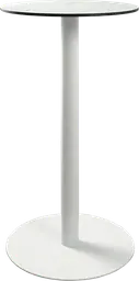Sydney - Table cocktail rond - 24'' D x 40" H - Blanc & Marbre blanc