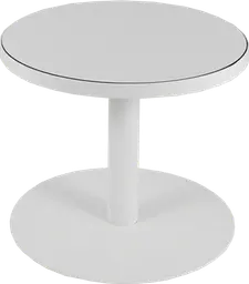 Sydney - Table à café rond (AVEC CADRE) - 24'' D x 16" H - Blanc