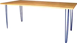 Oslo - Table à dîner - 8' L x 42'' l x 40'' H - Bleu & Bois ambré