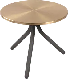 Bloom - Coffee table round - 24'' Dia x 16" H - Black & Gold