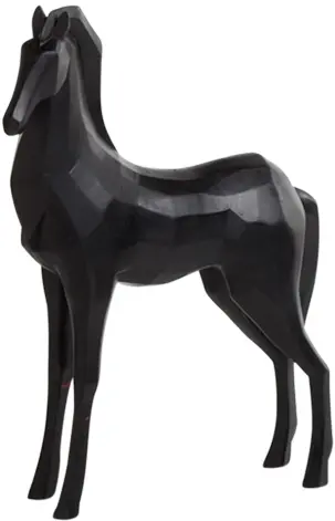 Geometric horse - Black