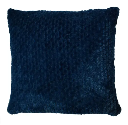 Coussin fourrure - Bleu