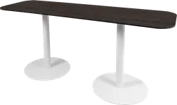 Sydney - Table commune - 72'' L x 24'' l  x 30" H - Blanc & Bois foncé