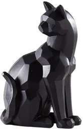 Geometric cat - Black