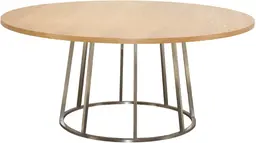 Olympe round banquet table - 70'' Dia x 30'' H - Amber wood