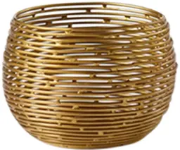 Neptune - Votive - 3.5" Dia x 3.5" H - Gold