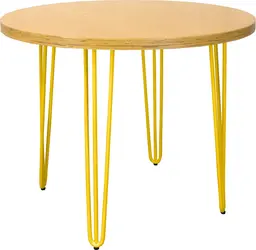 Oslo - Table bistro ronde - 36'' D x 30'' H - Jaune & Extérieur